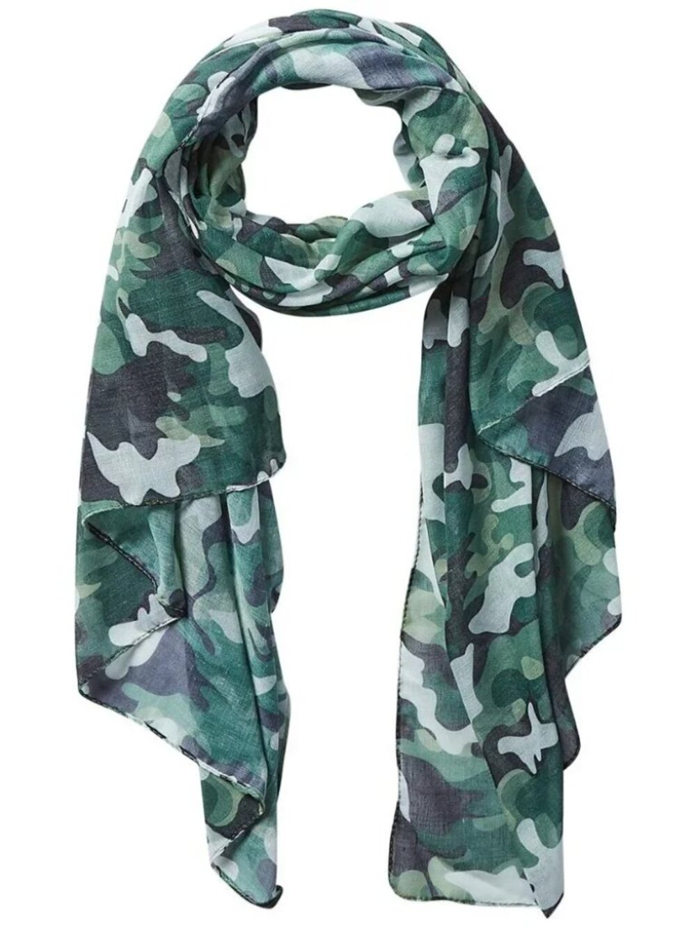 Tick and Insect Repellant Scarf with Permethrin, Camo Summer Hiking Scarf